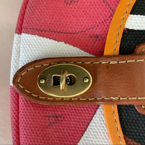 NWOT Custom FOSSIL Austin Crossbody Bag - Hand painted - Picture 10 of 11